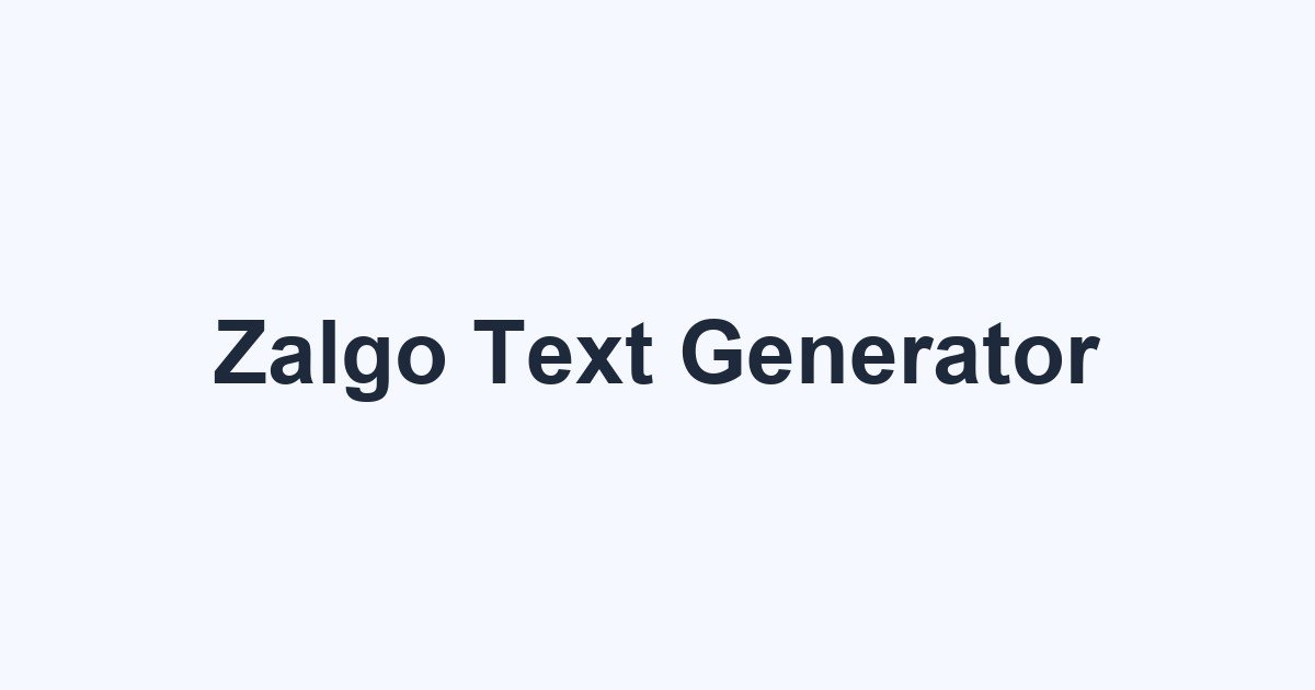 Zalgo Text Generator Aka Glitch Text Generator The Zalgo Text