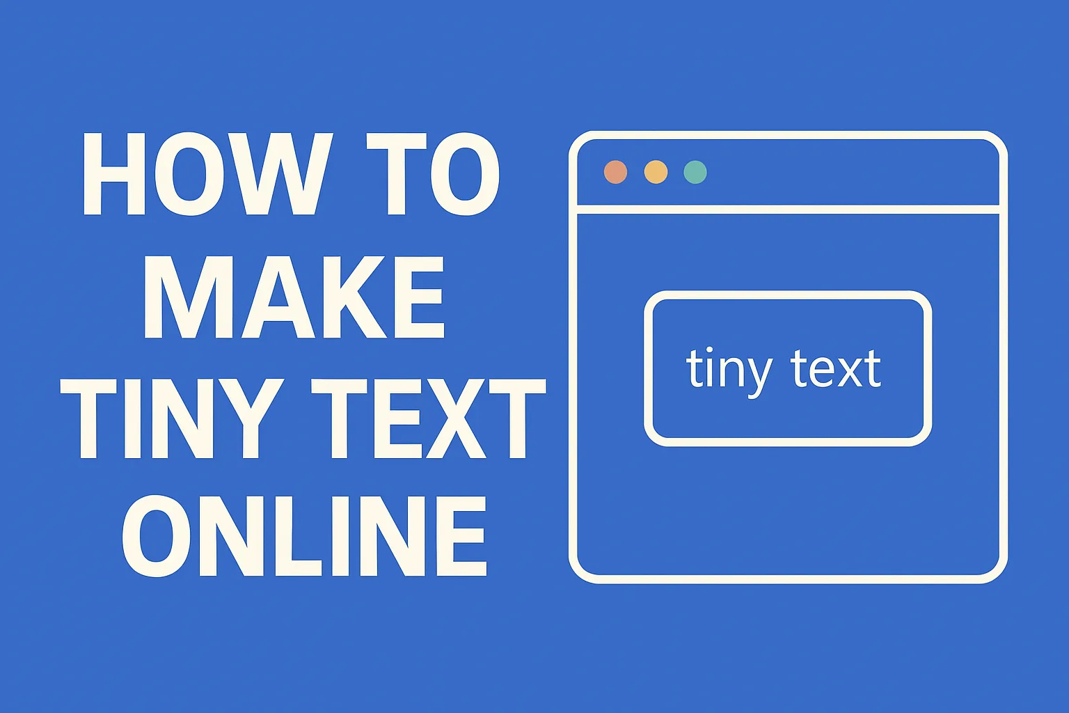 What Is Tiny Text and How To Generate it?