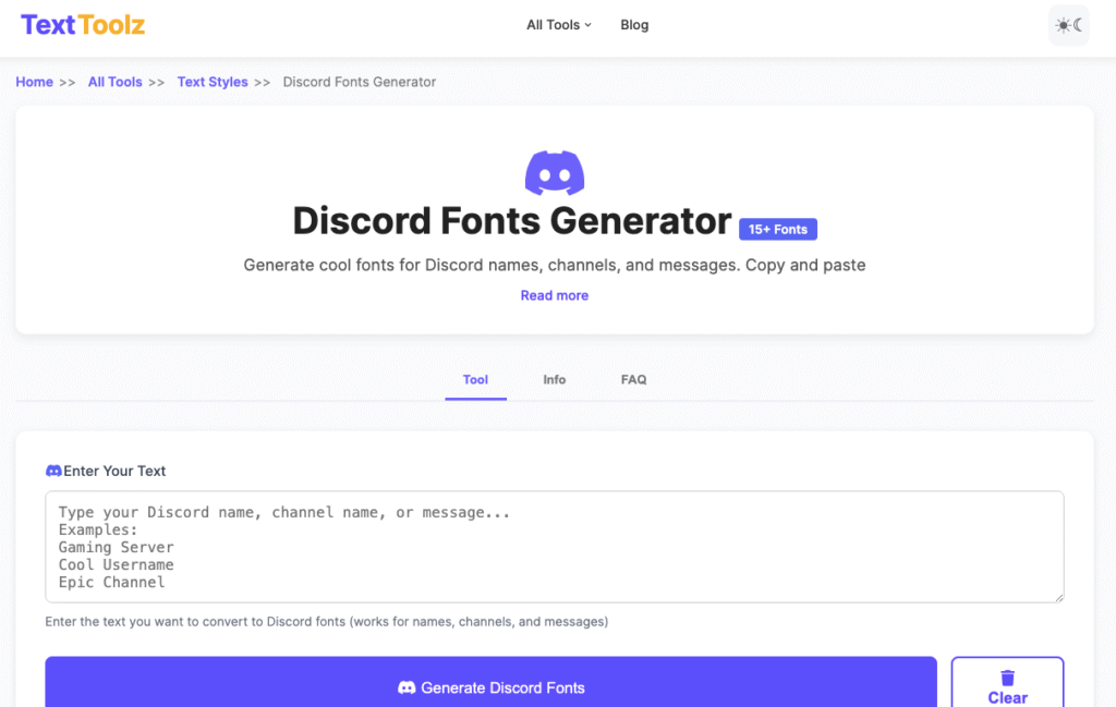 discord font generator texttoolz.com