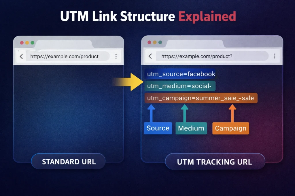explanation on utm link structure working