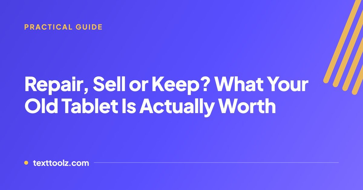 Repair, Sell or Keep? How to Tell What Your Old Tablet Is Actually Worth