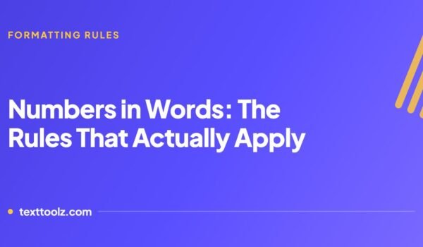 How do you write numbers in words?