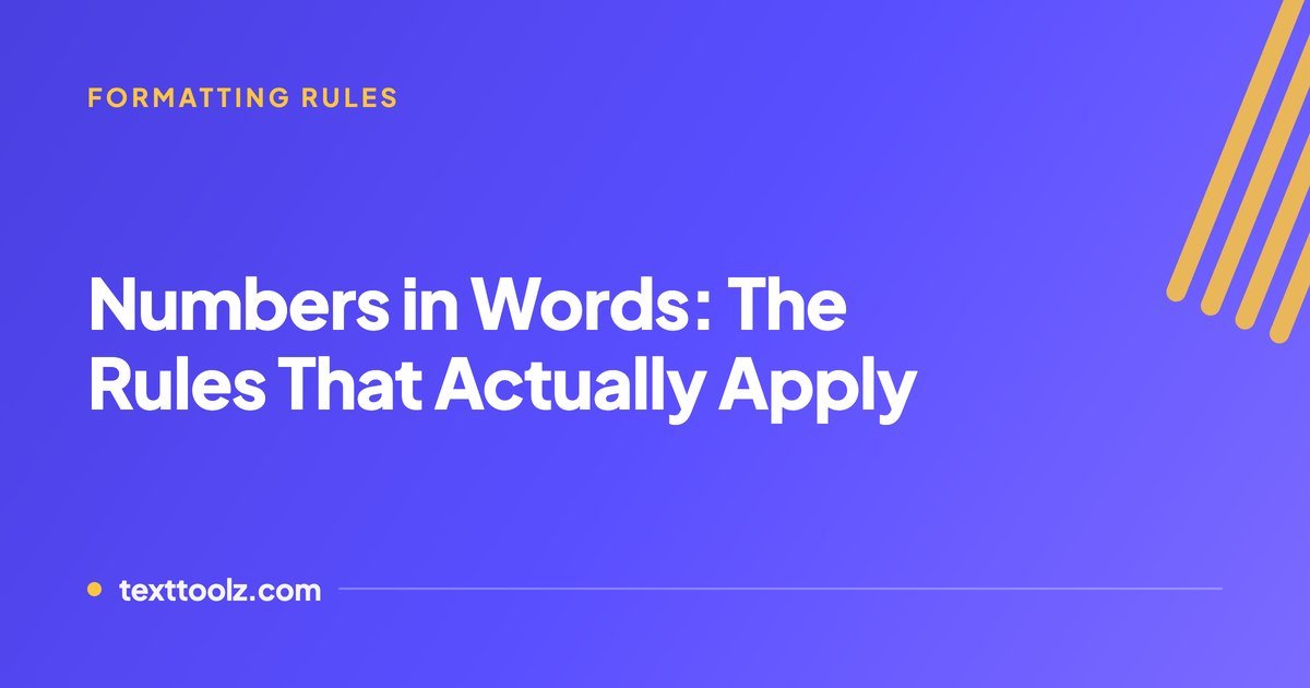 How do you write numbers in words?
