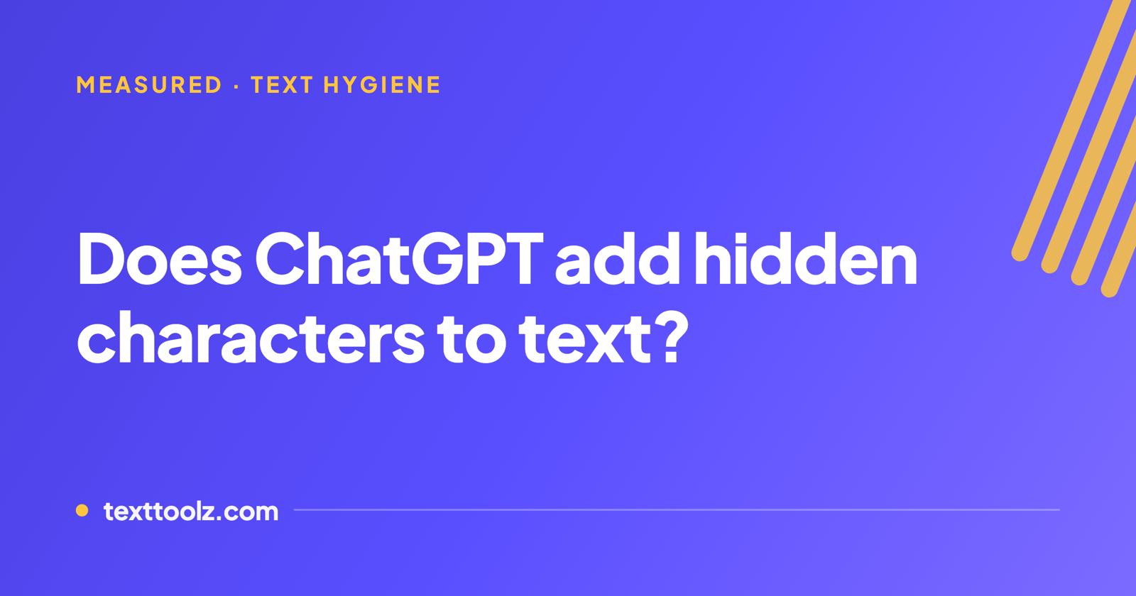 Does ChatGPT add hidden characters to text?