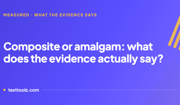 Composite or amalgam: what does the evidence actually say?