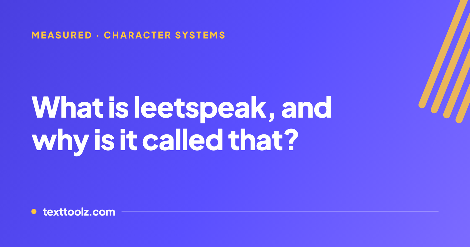 What is leetspeak, and why is it called that?