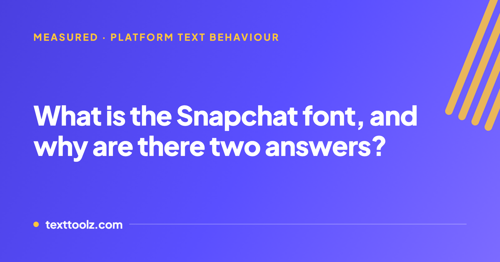 What is the Snapchat font, and why are there two answers?