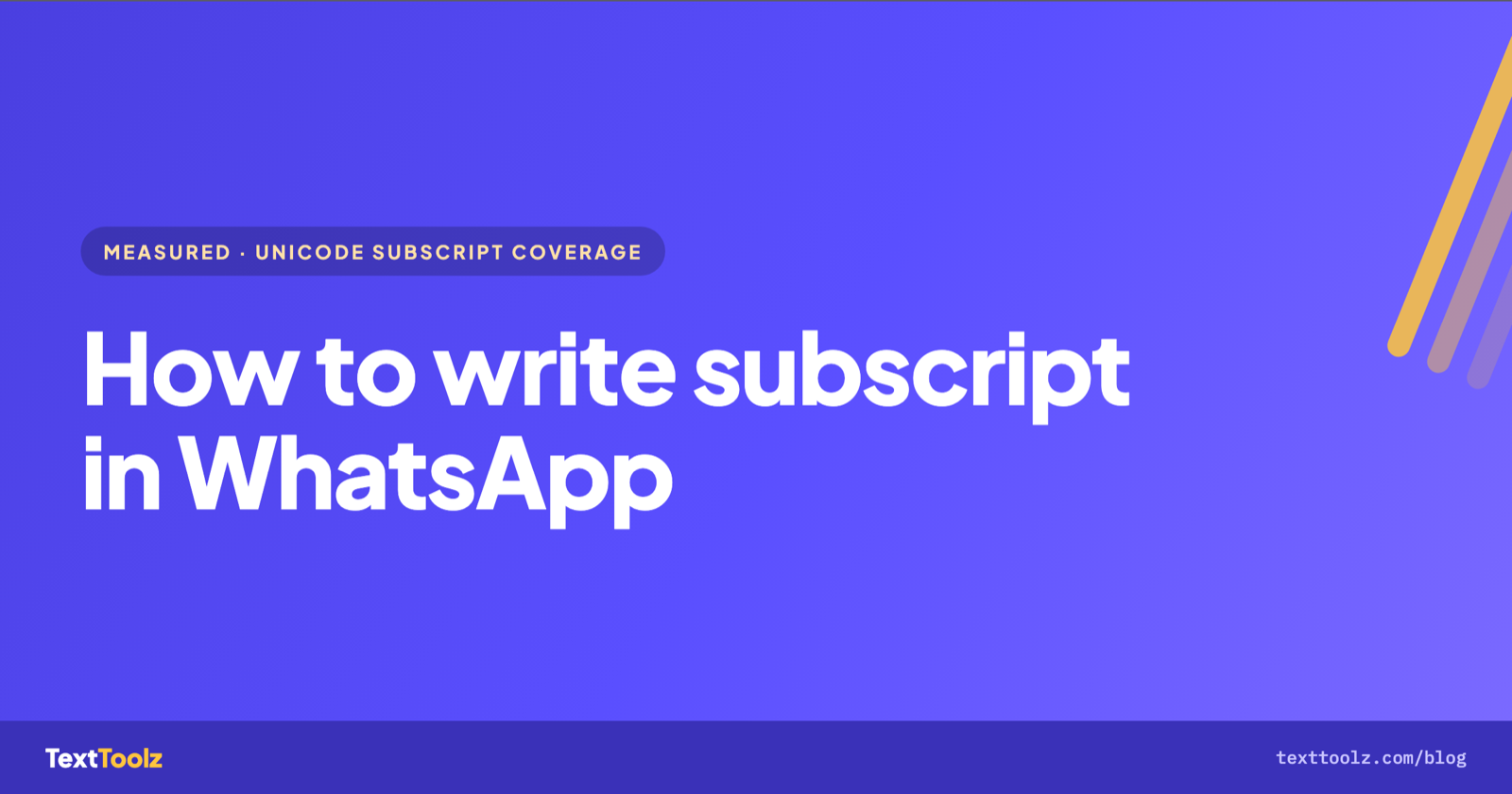 How to Write Subscript in WhatsApp